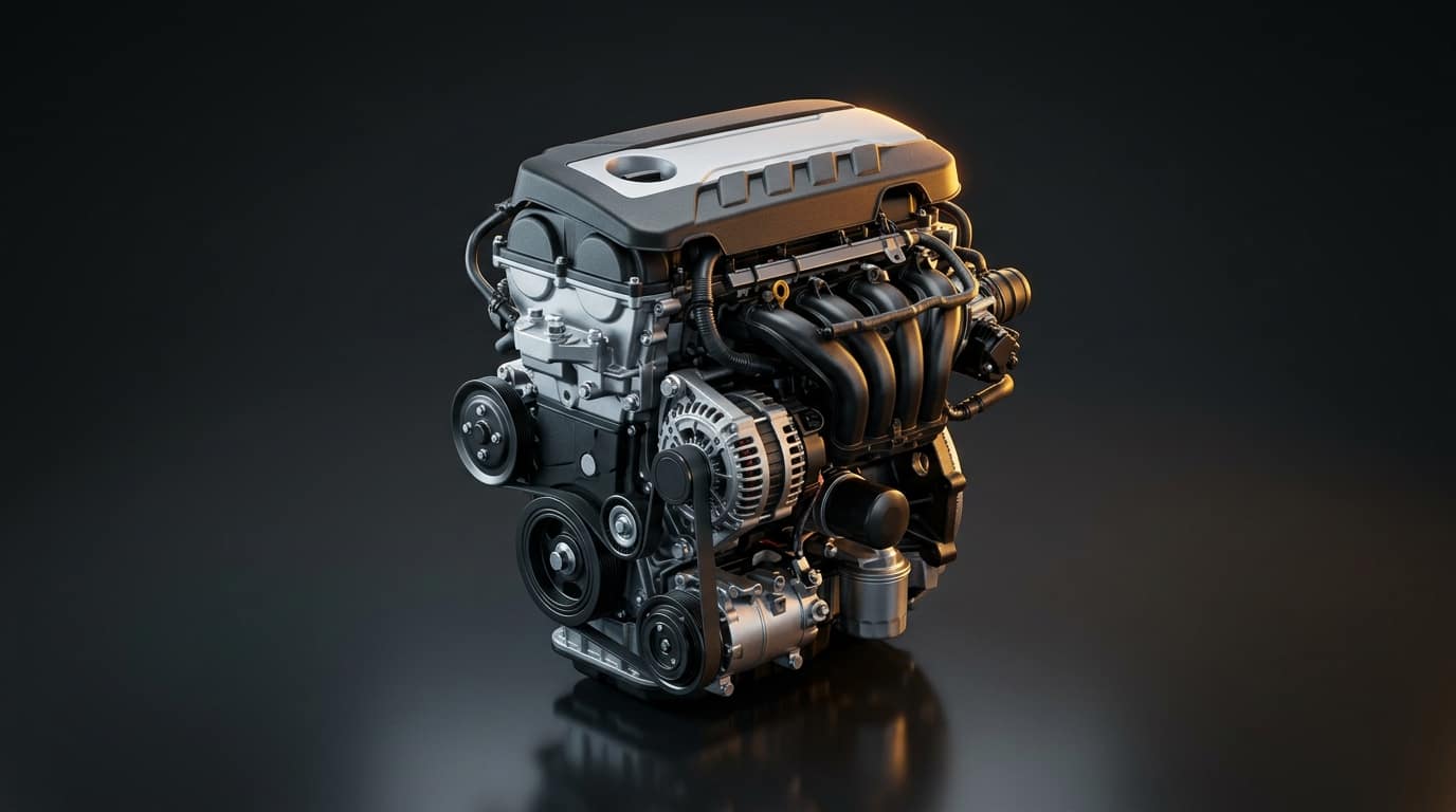 Periyodik bakım için hazırlanmış benzinli motor