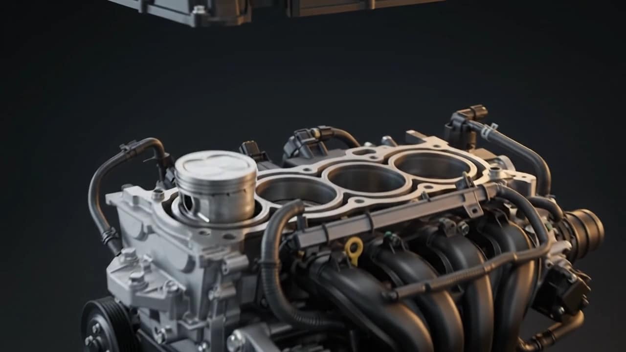 Şanzıman ve debriyaj onarımı için açılmış motor bloğu